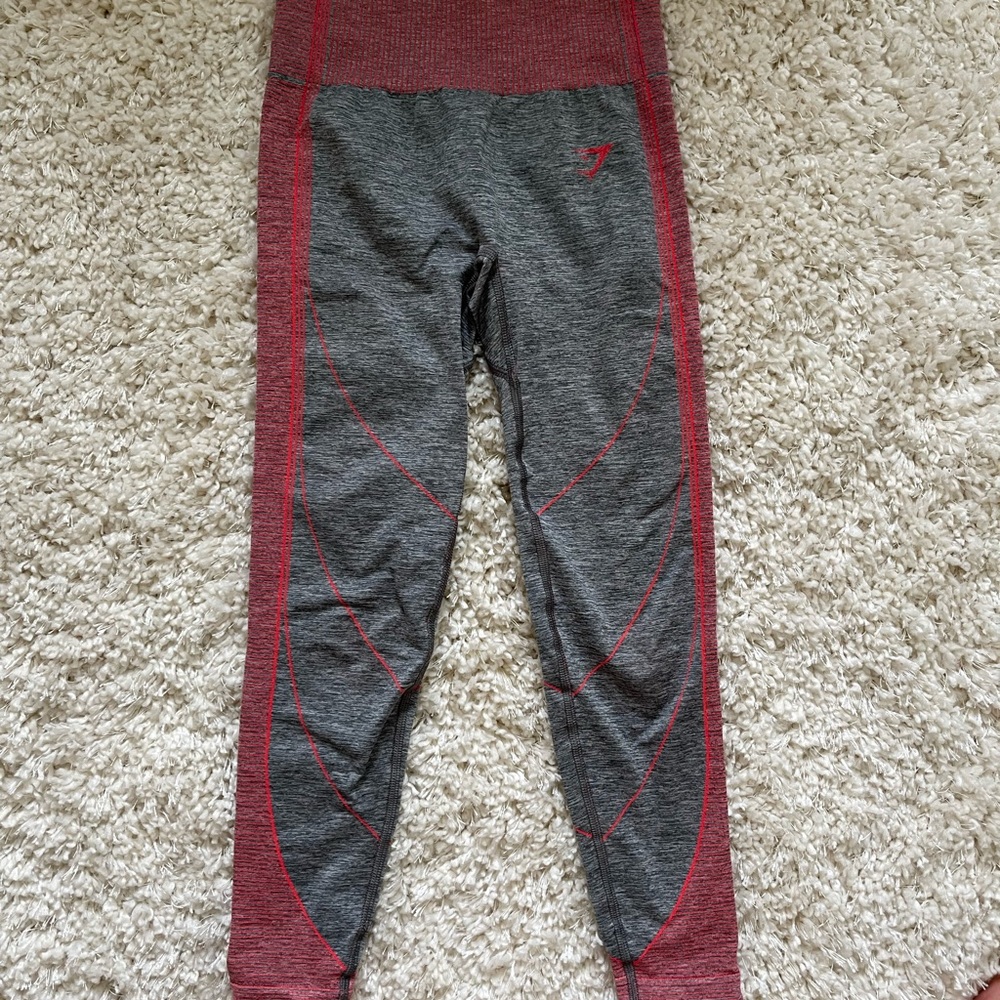 Gymshark Hyper Amplify Leggings Charcoal Marl/Coral